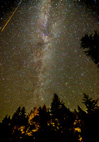 Milky Way and Perseid meteor
