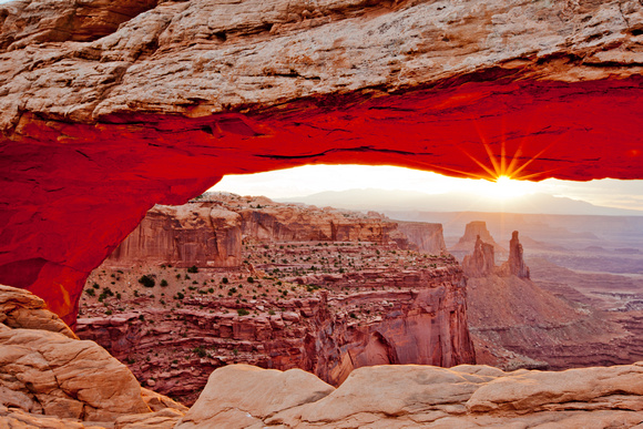 Iconic Mesa Arch at Sunrise